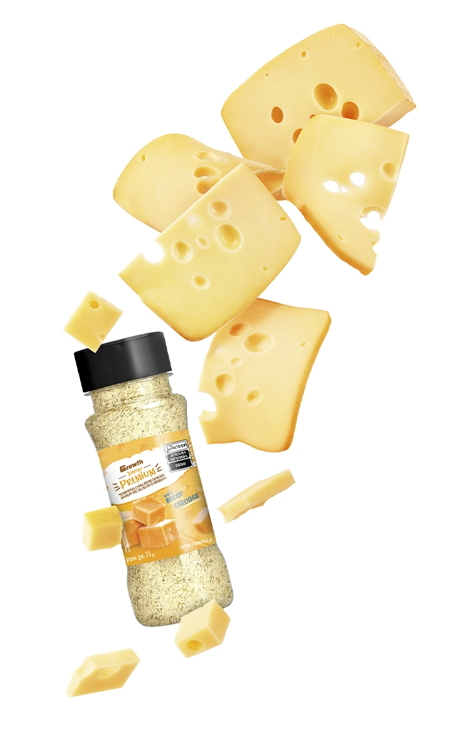 Conheça os temperos cheddar da Growth Supplements